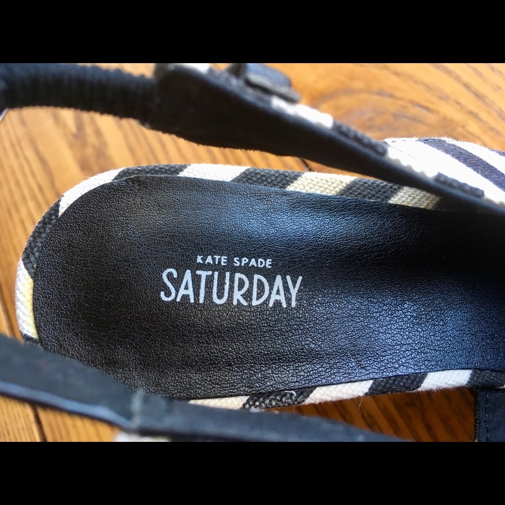 Kate Spade Sz 7 Saturday striped platform sandals. - Picture 3 of 8